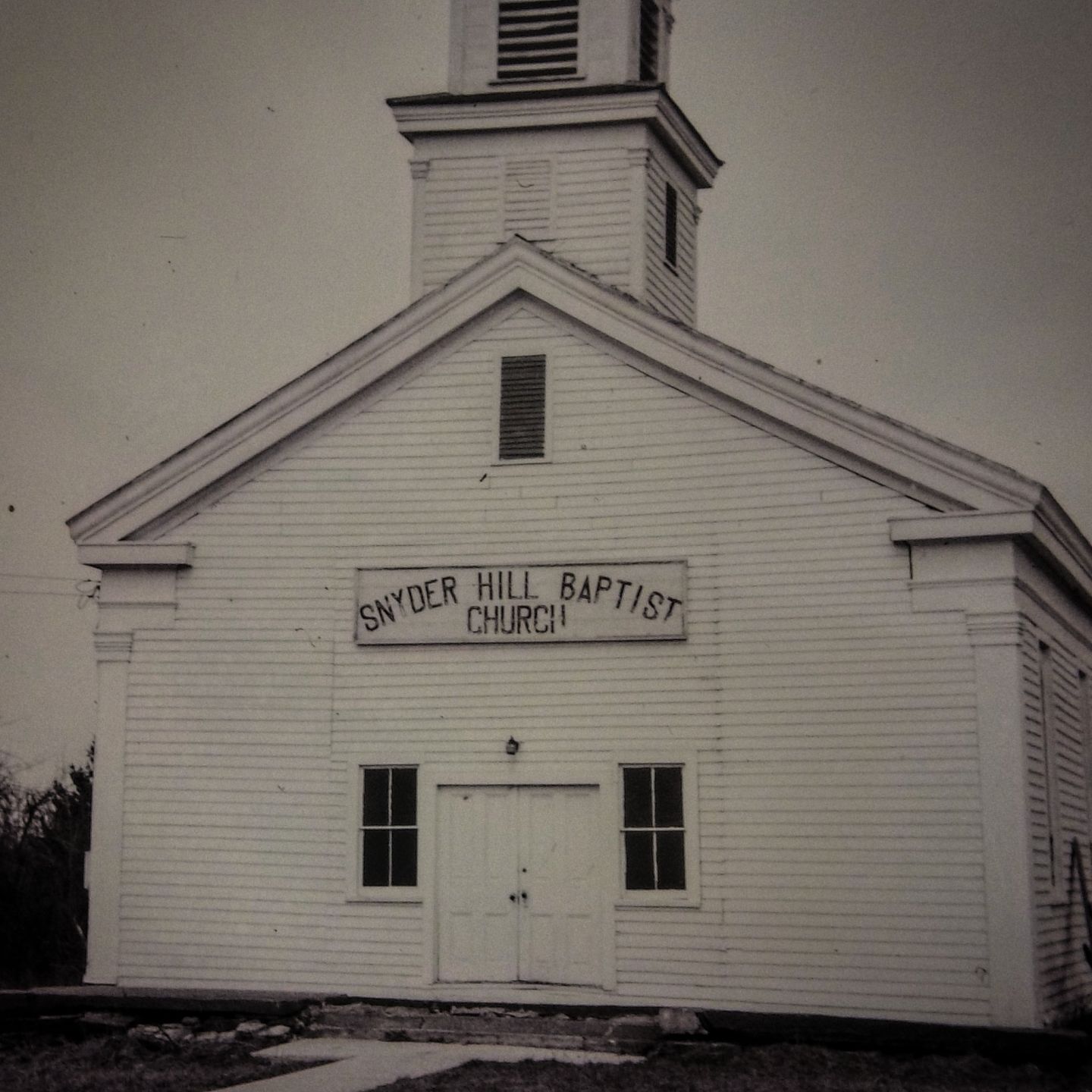 The Snyder Hill Baptist Church, in this undated photo.